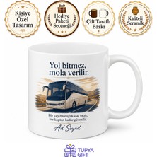 Tupya Gift Uzun Yol Otobüs Kaptanına Mola Yeri Ince Belli Çay Bardağı Kupa Hediye