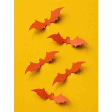 Tilekey Seramik Halloween Cadılar Bayramı Yarasa Duvar Süsü 10'lu Set | 3D Dekoratif Siyah Yarasa Duvar Dekoru | Parti, Ev ve Ofis Süsü