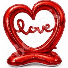 BeySüS Love Ayaklı Kalp Folyo Balon