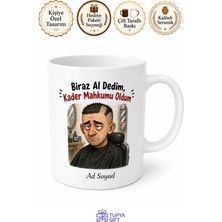 Tupya Gift Berberde Saçı Fazla Kesilen Hüzünlü Erkek Esprili Kupa Bardak Hediye