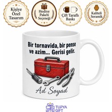 Tupya Gift Tamirci Alet Çantası Tornavida Her Işi Çözen Usta Kupası Hediye Bardak
