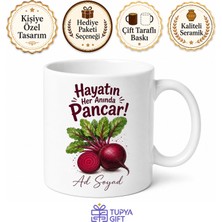 Tupya Gift Pancar Kullananlara Özel Şeker Pancarı Kırmızı Pancar Turşu Pancarı Hediye Kupa Bardak