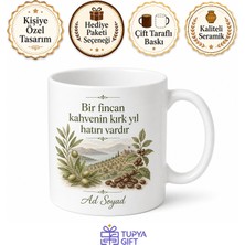 Tupya Gift Aydın Ege Kahvesi Temalı Baskılı Kupa Bardak Hediye Porselen Mug