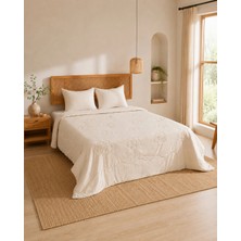 Uykuperest Bloomy Bej Kapitoneli Pike Takımı Tek Kişilik 180X235 Geniş Ölçü, 1 Adet 50X70 Fermuarlı Kapitoneli Yastık Alezi Dahil, Çarşafsız