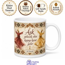 Tupya Gift Aşk Şems ve Mevlana Evrensel Sevgi Öğretisi Tasavvuf Kupası Hediye Bardak