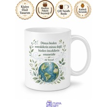 Tupya Gift Dünya Iklim Günü Iklim Değişikliğine Karşı Mücadele Edenlere Özel Baskılı Kupa Bardak Hediye
