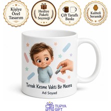 Tupya Gift Tırnak Kesmeyi Sevmeyen Çocuklara Tırnak Makası Mücadelesi Bakım Vakti Kupa Bardak Hediye