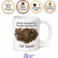 Tupya Gift Steampunk Dişli Çarklar Mekanik Estetik Kupa Bardak Hediye Porselen Mug