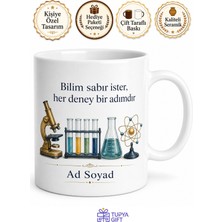 Tupya Gift Laborant Hediye Özel Tasarım Baskılı Porselen Kupa Bardak Laboratuvar