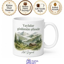Tupya Gift Yayla Sevenlere Kişiye Özel Memleket Baskılı Kupa Bardak Hediye