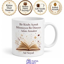 Tupya Gift Dünya Roman Günü Kitap Kurdu Sayfalar Arasında Kaybolan Baskılı Porselen Kupa Hediye Bardak