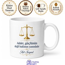 Tupya Gift Adil Kararların Sahibi Değerli Hakim Şık Kahve Kupası Hediye Bardak