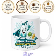 Tupya Gift Sürekli Temizlik Yapanlara Mikrop Avcısı Çamaşır Suyu Ruhu Kupa Bardak Hediye