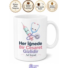 Tupya Gift Hemşirelik Öğrencisine Beyaz Nöbet Takımı Iğne Stresi Kupası Hediye Bardak