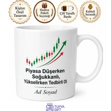 Tupya Gift Borsa Ekranına Kilitlenen Borsa Uzmanı Kahve Kupası Hediye Bardak