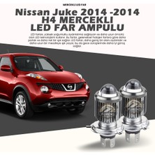 STS Oto Aksesuar Nissan Juke (2010-2014) Makyajsız Kasa Mercek LED Xenon Uzun - Kısa Tek Renk Beyaz
