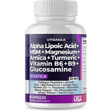Vitamax Alpha Lipoc Acid+Msm+Magnesium+Arnica+Turmeric+B6+B9+Glucosamine 60 Kapsül