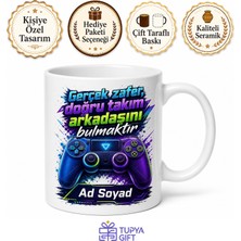Tupya Gift Isme Özel Oyun Arkadaşım Yazılı Kupa Bardak Gamer Hediye Özel Tasarım