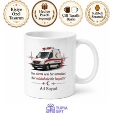 Tupya Gift Ambulans Temalı Sağlık Çalışanı Kupası Özel Tasarım Baskılı Hediye Bardak