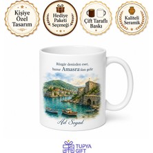 Tupya Gift Amasra Temalı Bartın Kupası Özel Baskılı Hediye Porselen Kupa Bardak