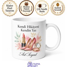 Tupya Gift Kadın Yaşam Dergisi Temalı Kupa Bardak Moda Güzellik Makyaj Hediye