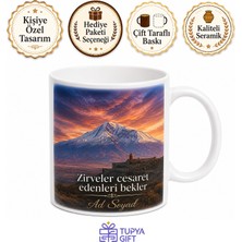 Tupya Gift Ağrı Dağı Temalı Baskılı Kupa Bardak Hediye Özel Tasarım Porselen Mug