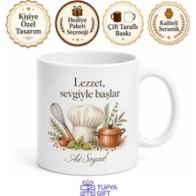 Tupya Gift Gastronomi Temalı Baskılı Kupa Bardak Şef Aşçı Hediye Porselen Mug