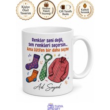 Tupya Gift Kombini Asla Uymayan Arkadaşa Renk Körü Esprili Kupa Hediye Bardak