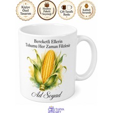 Tupya Gift Mısır Koçanı Temalı Baskılı Kupa Bardak Hediye Porselen Mug Özel Tasarım