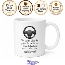 Tupya Gift Kişiye Özel Şoför Hediyesi Baskılı Kupa Bardak Isimli Hediye