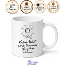 Tupya Gift Kendi Dünyasında Yaşayanlara Kafam Rahat Içe Dönük Insan Kupa Bardak Hediye