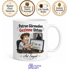 Tupya Gift Patron Görmeden Internette Gezinen Çalışan Esprili Kupa Bardak Hediye