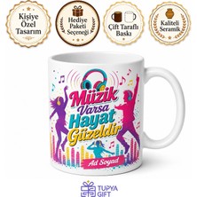 Tupya Gift Pop Müzik Seven Dans Ritim Eğlence Radyo Hiti Şarkılar Kupa Bardak Hediye