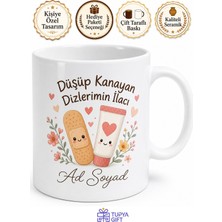 Tupya Gift Yara Kremi Veren Annelere Düşüp Kanayan Diz Yara Iyileştirici Kupa Hediye