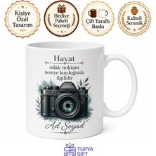 Tupya Gift Fotoğrafçı Anı Yakalayan Kadraja Deklanşör Sesi Odak Noktası Kahve Kupası Hediye