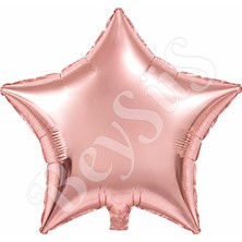 BeySüS Yıldız Folyo Balon Rose Gold 24 Inc