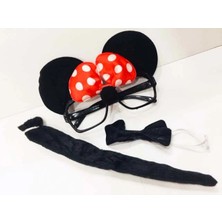 ALK Minnie Mouse Gözlüğü Papyonu Kuyruğu Seti