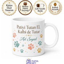 Tupya Gift Veteriner Için Özel Tasarım Seramik Baskılı Kupa Bardak Pati Temalı Hediye