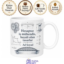 Tupya Gift Mühendislik Kitapları Teknik Çizim Dişli Çark Inovasyon Formülü Kupa Bardak Hediye
