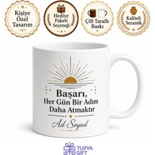 Tupya Gift Isme Özel Motivasyon Yazılı Baskılı Kupa Bardak Hediye Porselen Mug