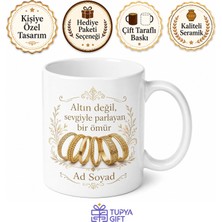 Tupya Gift Altın Bilezik Geleneksel Gelin Düğün Takısı Yatırım Altın Temalı Kupa Bardak Hediye