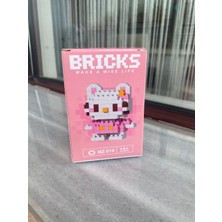 Bricks Pulvento Pembe Hello Kitty Figürlü MZ-019 Hello Kitty Figürlü Building Block Yapı Oyuncakları