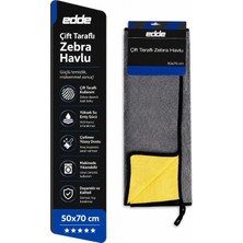 Edde Araba Araç Oto Çift Taraflı Zebra Havlu 50×70 cm Ekstra Kalın Oto Detailing
