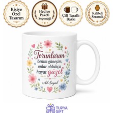 Tupya Gift Torun Aşığı Nine Yazılı Baskılı Kupa Bardak Nineye Özel Hediye
