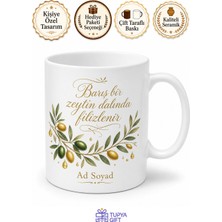 Tupya Gift Dünya Zeytin Günü Barışın Sembolü Altın Sıvının Aşıkları Kupa Bardak Hediye