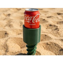 Besa 3D BESA3D Vidalı Plaj Bardak Tutucu | Kuma Sabitlenen Içecek Tutacağı | Plaj, Kamp ve Piknik Için Pratik Bardaklık 330 Ml'lik