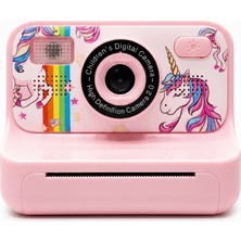 Bubitechh Çocuk Anında Baskılı Dijital Fotoğraf Makinesi | 1080P Hd Termal Yazıcılı Mini Kamera Mavi