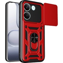 Grandor Xiaomi Poco X8 Pro Pars Lens Yüzüklü Silikon - Kırmızı
