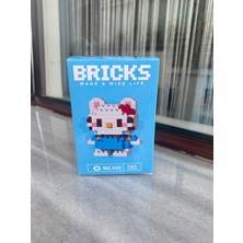 Bricks Pulvento Mavi Hello Kitty Figürlü Yapı Oyuncakları MZ-020 Mavi Hello Kitty Mini Figürlü Building Block Yapı Oyuncakları