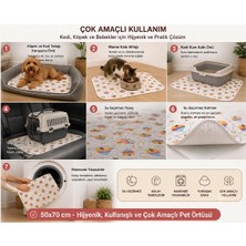 Ecotton Works Su Geçirmez Kedi Köpek Alt Minderi 50X70 cm | Pet Yatağı Koruyucu Örtü | Polar Alt Yüzey | Makinede Yıkanabilir